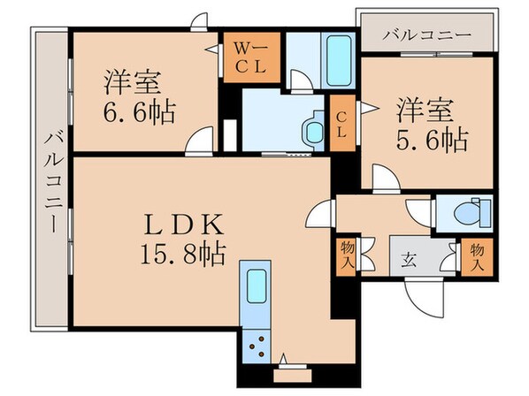 べレオ本城東の物件間取画像